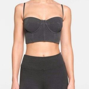 SKIMS NWT Ash Outdoor Bustier Top
